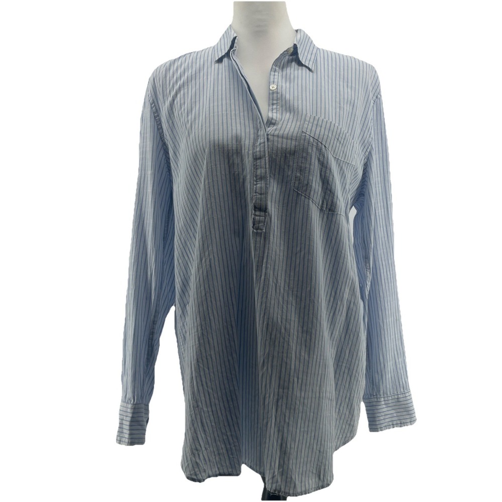 GAP Blue Striped Long Sleeve Top